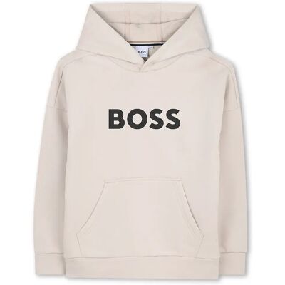 Boss Felpa Con Cappuccio J52969 Ivory 14 Anni Boss Felpa Con Cappuccio J52969 Ivory 14 Anni