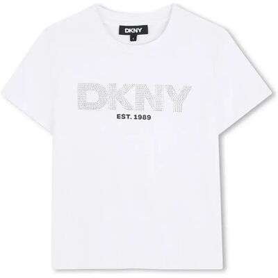 DKNY Maglietta A Maniche Corte D62619 White 6 Anni DKNY Maglietta A Maniche Corte D62619 White 6 Anni