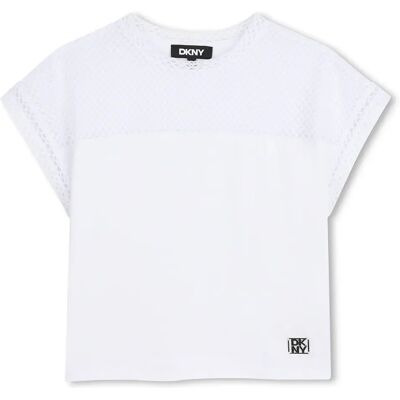 DKNY Maglietta A Maniche Corte D62628 White 6 Anni DKNY Maglietta A Maniche Corte D62628 White 6 Anni