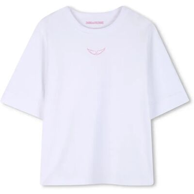 Zadig & Voltaire Maglietta A Maniche Corte X6053 White 12 Anni Zadig & Voltaire Maglietta A Maniche Corte X6053 White 12 Anni