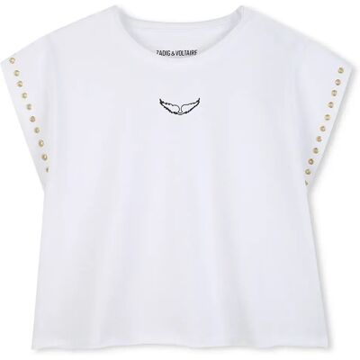 Zadig & Voltaire Maglietta A Maniche Corte X60536 White 6 Anni Zadig & Voltaire Maglietta A Maniche Corte X60536 White 6 Anni