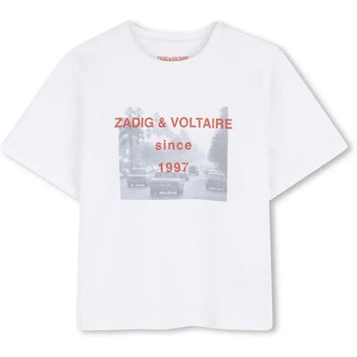 Zadig & Voltaire Maglietta A Maniche Corte X60582 White 12 Anni Zadig & Voltaire Maglietta A Maniche Corte X60582 White 12 Anni