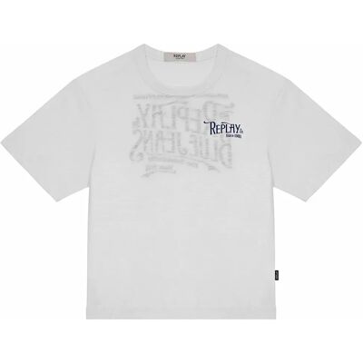 Replay Maglietta A Maniche Corte Sb735.051.22336 White 4 Anni Replay Maglietta A Maniche Corte Sb735.051.22336 White 4 Anni