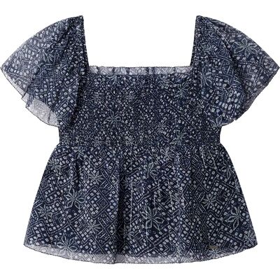Pepe Jeans Blusa A Maniche Corte Honey Navy 16 Anni Pepe Jeans Blusa A Maniche Corte Honey Navy 16 Anni