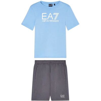 Ea7 Emporio Armani Set A Maniche Corte 7b000302_af10375 Bel Air Blue / Smoked Pearl 16 Anni Ea7 Emporio Armani Set A Maniche Corte 7b000302_af10375 Bel Air Blue / Smoked Pearl 16 Anni