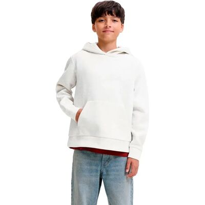 Jack & Jones Felpa Con Cappuccio Barron White Melange 16 Anni Jack & Jones Felpa Con Cappuccio Barron White Melange 16 Anni