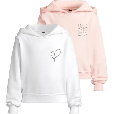 Urban Classics Felpa Con Cappuccio Uck7921a 2 Unità White / Pink 122-128 cm Urban Classics Felpa Con Cappuccio Uck7921a 2 Unità White / Pink 122-128 cm