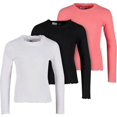 Urban Classics Maglietta A Maniche Lunghe Uck3996b 3 Unità White / Black / Pale Pink 146-152 cm Urban Classics Maglietta A Maniche Lunghe Uck3996b 3 Unità White / Black / Pale Pink 146-152 cm