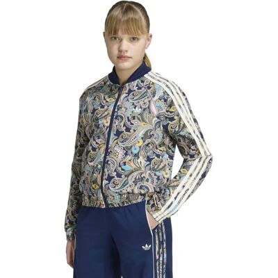 Adidas Originals Felpa Con Zip Sst Loose Cropped Paisley Multicolor / Night Indigo 13-14 Anni Adidas Originals Felpa Con Zip Sst Loose Cropped Paisley Multicolor / Night Indigo 13-14 Anni