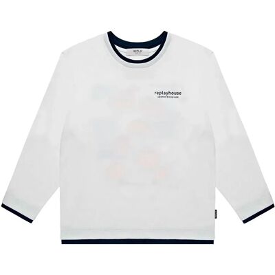 Replay Maglietta A Maniche Lunghe Sb91ih.000.722lw Natural White 6 Anni Replay Maglietta A Maniche Lunghe Sb91ih.000.722lw Natural White 6 Anni