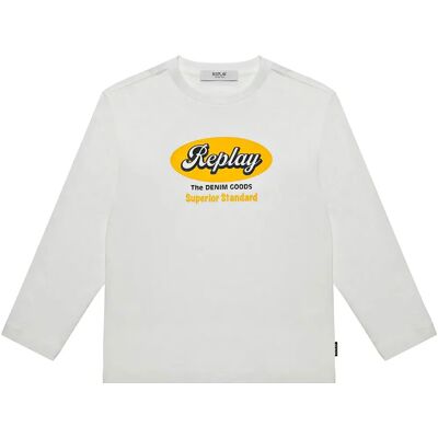 Replay Maglietta A Maniche Lunghe Sb91il.000.00l0jw Natural White 6 Anni Replay Maglietta A Maniche Lunghe Sb91il.000.00l0jw Natural White 6 Anni