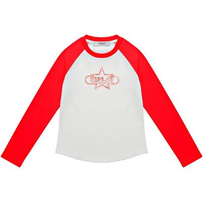 Replay Maglietta A Maniche Lunghe Sg93at.000.00l0j Natural White 8 Anni Replay Maglietta A Maniche Lunghe Sg93at.000.00l0j Natural White 8 Anni