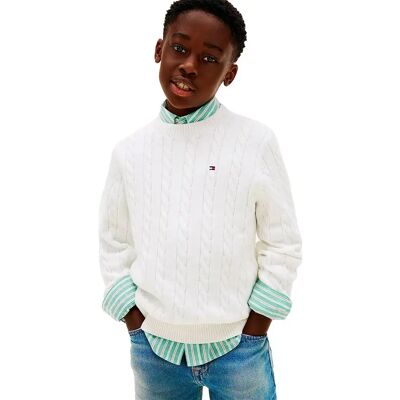 Tommy Hilfiger Maglione Kb0kb09753 Ivory Silk 12 Anni Tommy Hilfiger Maglione Kb0kb09753 Ivory Silk 12 Anni