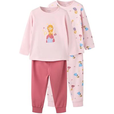 Name It Pigiama A Maniche Lunghe Princess 2 Unità Parfait Pink / AOP / Chest Print 18-24 Mesi Name It Pigiama A Maniche Lunghe Princess 2 Unità Parfait Pink / AOP / Chest Print 18-24 Mesi