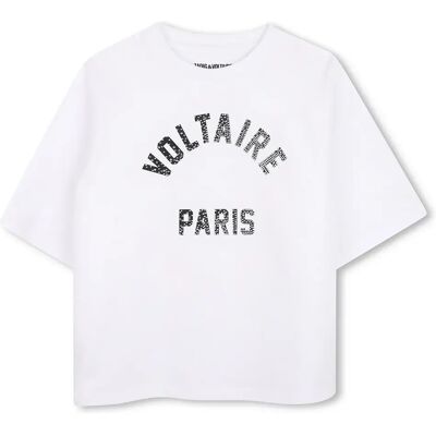 Zadig & Voltaire Maglietta A Maniche Corte X6079 White 12 Anni Zadig & Voltaire Maglietta A Maniche Corte X6079 White 12 Anni