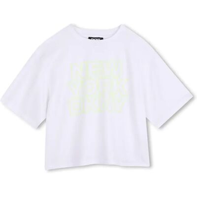 DKNY Maglietta A Maniche Corte D62759 White 6 Anni DKNY Maglietta A Maniche Corte D62759 White 6 Anni