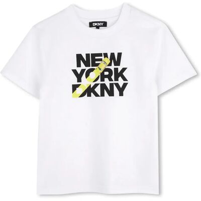 DKNY Maglietta A Maniche Corte D62873 White 6 Anni DKNY Maglietta A Maniche Corte D62873 White 6 Anni