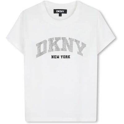 DKNY Maglietta A Maniche Corte D62912 Off White 5 Anni DKNY Maglietta A Maniche Corte D62912 Off White 5 Anni