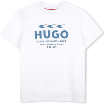 Hugo Maglietta A Maniche Corte G0122 White 12 Anni Hugo Maglietta A Maniche Corte G0122 White 12 Anni
