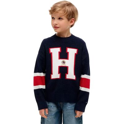 Tommy Hilfiger Maglione Kb0kb10561 Dark Night Navy 10 Anni Tommy Hilfiger Maglione Kb0kb10561 Dark Night Navy 10 Anni
