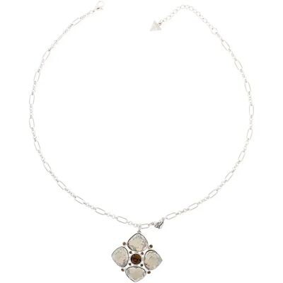 Guess Collana Ubn91102 Silver / Orange One Size Guess Collana Ubn91102 Silver / Orange One Size