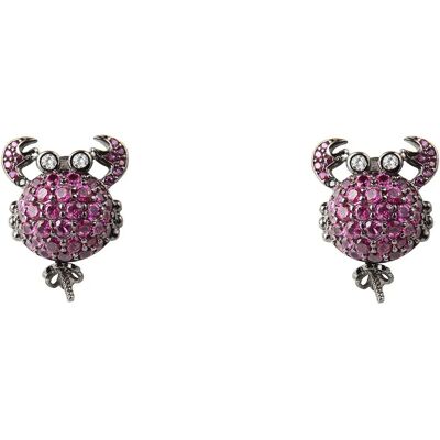 Lancaster Orecchini Jla-ear-crab5 Purple / Ip Black One Size Lancaster Orecchini Jla-ear-crab5 Purple / Ip Black One Size