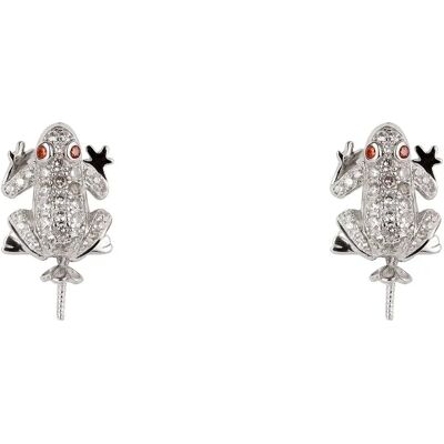 Lancaster Orecchini Jla-ear-frog1 White One Size Lancaster Orecchini Jla-ear-frog1 White One Size