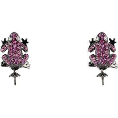 Lancaster Orecchini Jla-ear-frog5 Purple / Ip Black One Size Lancaster Orecchini Jla-ear-frog5 Purple / Ip Black One Size