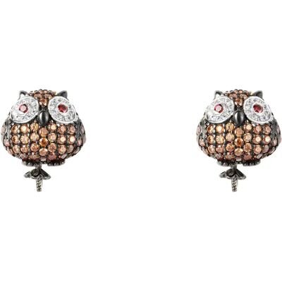 Lancaster Orecchini Jla-ear-owl- Brown / Ip Black One Size Lancaster Orecchini Jla-ear-owl- Brown / Ip Black One Size