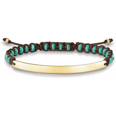 Thomas Sabo Braccialetto 005689617l19v Green / Gold One Size Thomas Sabo Braccialetto 005689617l19v Green / Gold One Size