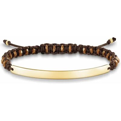 Thomas Sabo Braccialetto Lba0056892l1 Brown / Gold One Size Thomas Sabo Braccialetto Lba0056892l1 Brown / Gold One Size