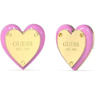 Guess Orecchini All You Need Is Love Golden / Pink One Size Guess Orecchini All You Need Is Love Golden / Pink One Size