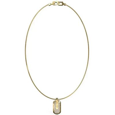 Guess Collana Racer Tag Golden / Gold One Size Guess Collana Racer Tag Golden / Gold One Size