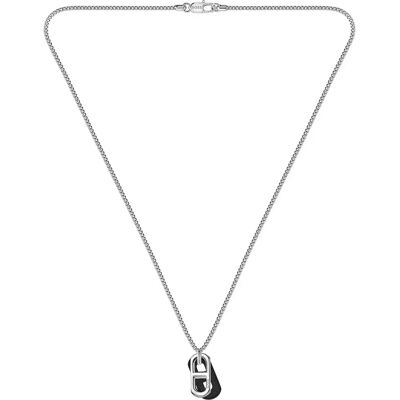 Hugo Collana 1580781 Silver / Black One Size Hugo Collana 1580781 Silver / Black One Size