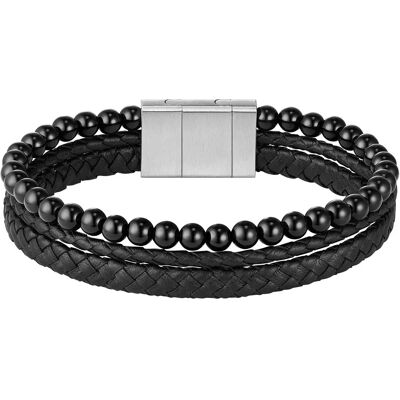 Hugo Braccialetto 1580786 Black / Silver One Size Hugo Braccialetto 1580786 Black / Silver One Size