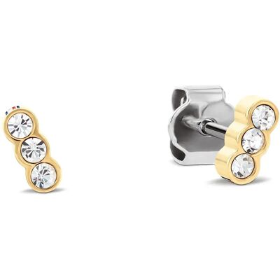 Tommy Hilfiger Orecchini 278103 Gold / White Crystals One Size Tommy Hilfiger Orecchini 278103 Gold / White Crystals One Size