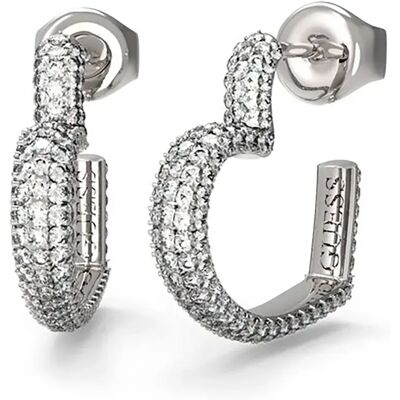 Guess Orecchini Beloved Pave Heart Silver One Size Guess Orecchini Beloved Pave Heart Silver One Size