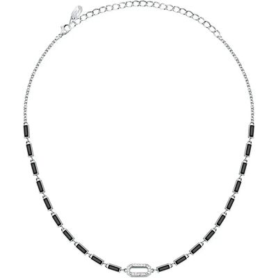 Karl Lagerfeld Collana Klayc07 Silver / White / Black One Size Karl Lagerfeld Collana Klayc07 Silver / White / Black One Size