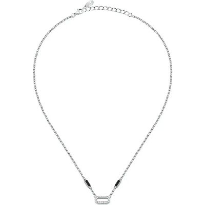 Karl Lagerfeld Collana Klayc11 Silver / White / Black One Size Karl Lagerfeld Collana Klayc11 Silver / White / Black One Size
