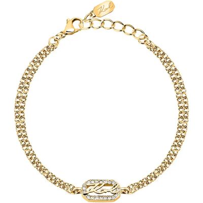 Karl Lagerfeld Braccialetto Klayc32 Silver / Gold / White One Size Karl Lagerfeld Braccialetto Klayc32 Silver / Gold / White One Size