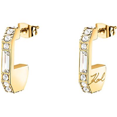 Karl Lagerfeld Orecchini Klayc35 Silver / Gold / White One Size Karl Lagerfeld Orecchini Klayc35 Silver / Gold / White One Size