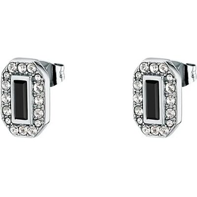 Karl Lagerfeld Orecchini Klayc3 Silver / White / Black One Size Karl Lagerfeld Orecchini Klayc3 Silver / White / Black One Size