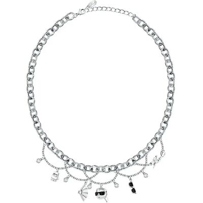 Karl Lagerfeld Collana Klayd02 Silver / White One Size Karl Lagerfeld Collana Klayd02 Silver / White One Size