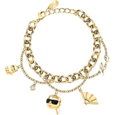 Karl Lagerfeld Braccialetto Klayd11 Silver / Gold / White One Size Karl Lagerfeld Braccialetto Klayd11 Silver / Gold / White One Size