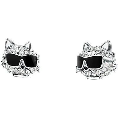 Karl Lagerfeld Orecchini Klayd21 Silver / White One Size Karl Lagerfeld Orecchini Klayd21 Silver / White One Size