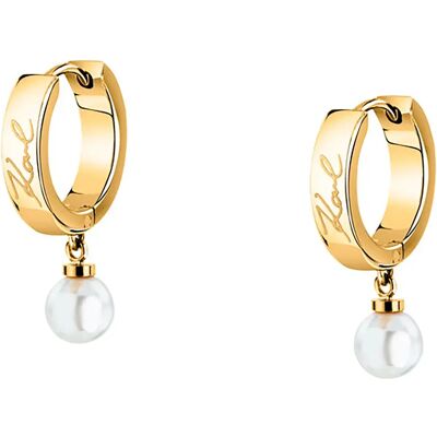 Karl Lagerfeld Orecchini Klayr15 Silver / Gold / White One Size Karl Lagerfeld Orecchini Klayr15 Silver / Gold / White One Size