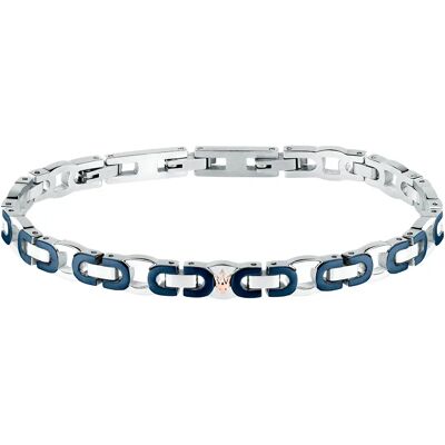 Maserati Braccialetto Iconic Silver / Blue / Rose Gold One Size Maserati Braccialetto Iconic Silver / Blue / Rose Gold One Size