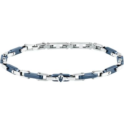 Maserati Braccialetto Jm226atz76 Silver / Blue One Size Maserati Braccialetto Jm226atz76 Silver / Blue One Size