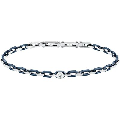Maserati Braccialetto Jm226atz78 Silver / Blue One Size Maserati Braccialetto Jm226atz78 Silver / Blue One Size