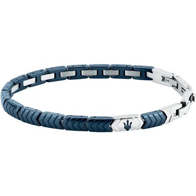 Maserati Braccialetto Jm226atz87 Silver / Blue One Size Maserati Braccialetto Jm226atz87 Silver / Blue One Size